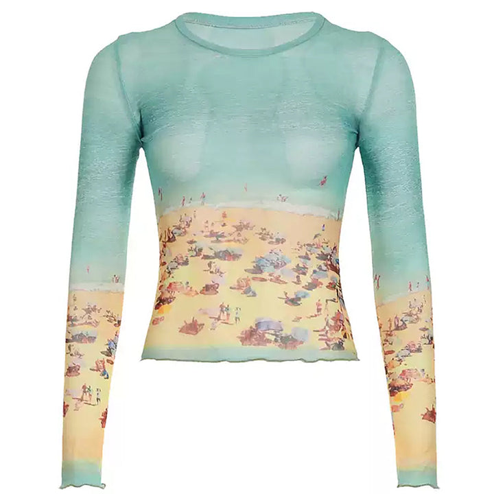 Ocean Beach Print Top - Vedlit