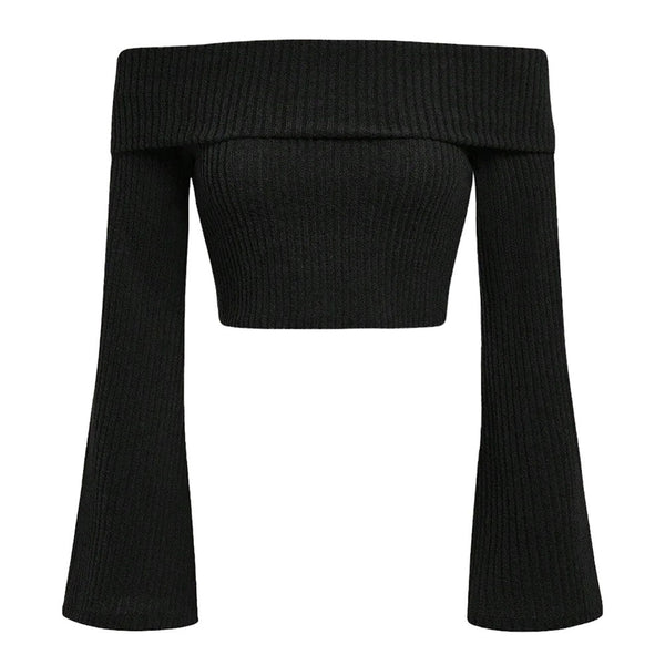Cozy Days Off Shoulder Knit Top - Vedlit