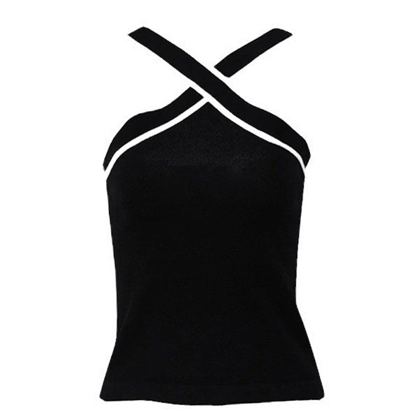 Old Money Aesthetic Halter Top - Vedlit