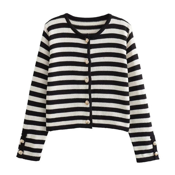 Old Money Striped Cardigan - Vedlit
