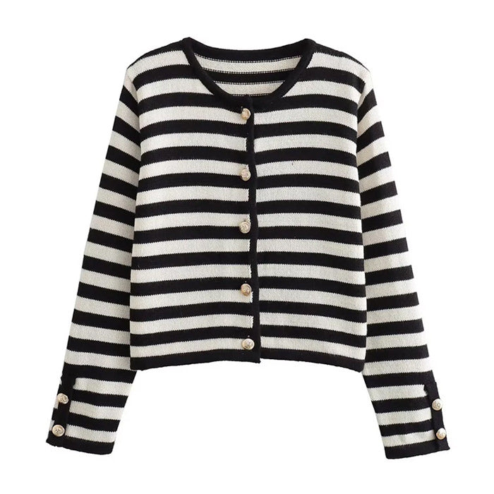 Old Money Striped Cardigan - Vedlit