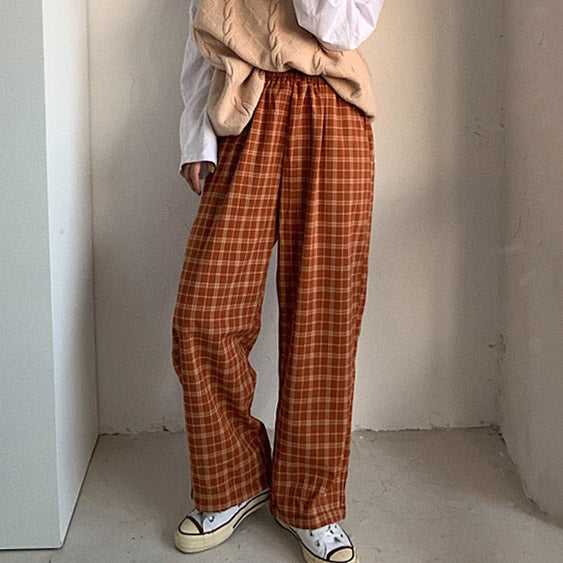 Cozy Up Plaid Trousers - Vedlit