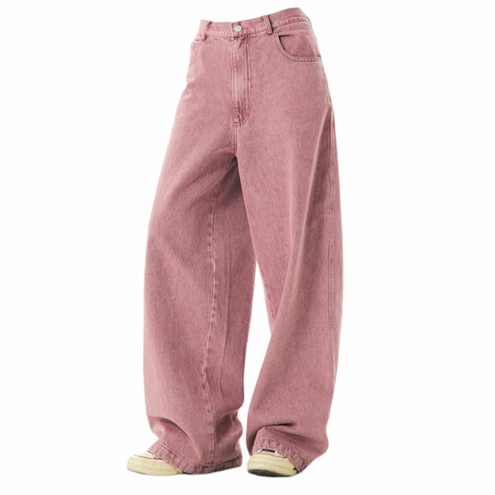 Dust Pink Skater Girl Loose Jeans - Vedlit