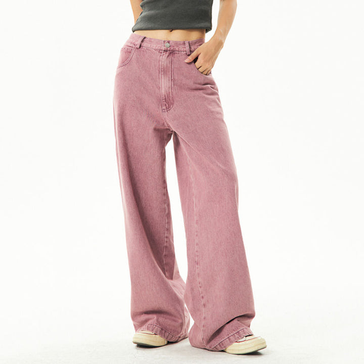 Dust Pink Skater Girl Loose Jeans - Vedlit