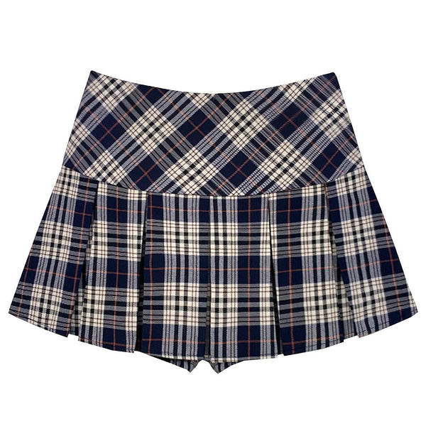 Perfectly Preppy Plaid Pleated Skirt - Vedlit