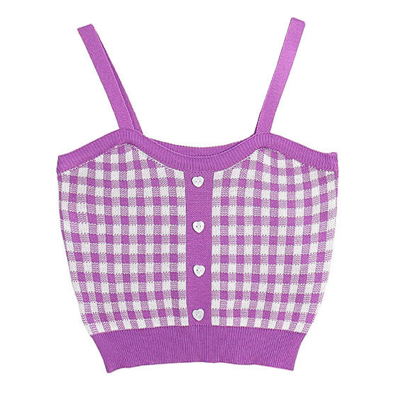 Love Addiction Plaid Top - Vedlit