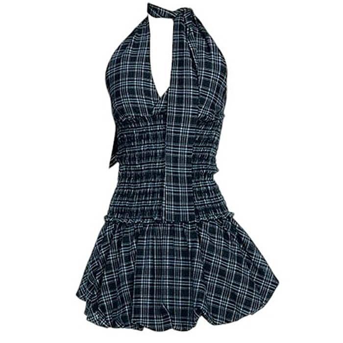 Gossip Goes Around Halter Top & Bubble Skirt - Vedlit