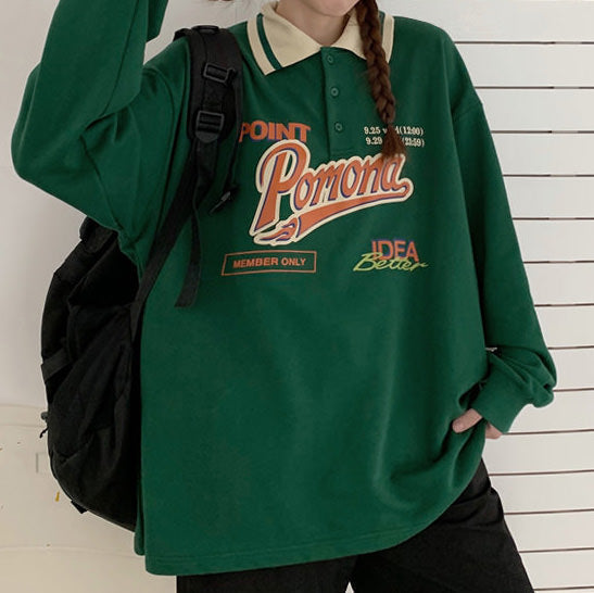Vintage Collar Sweatshirt - Vedlit