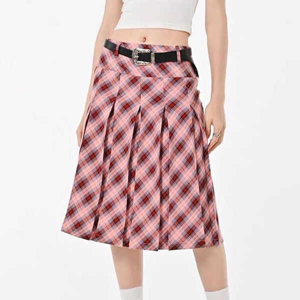 Good Manners Plaid Kilt Skirt - Vedlit