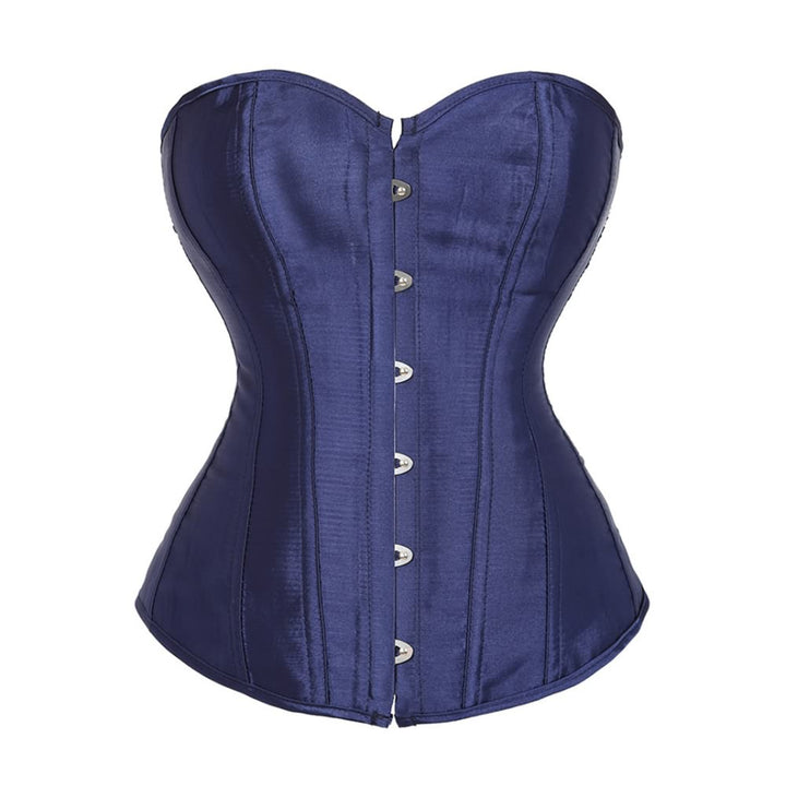 Purple Navy Gothic Hourglass Overbust Corset - Vedlit