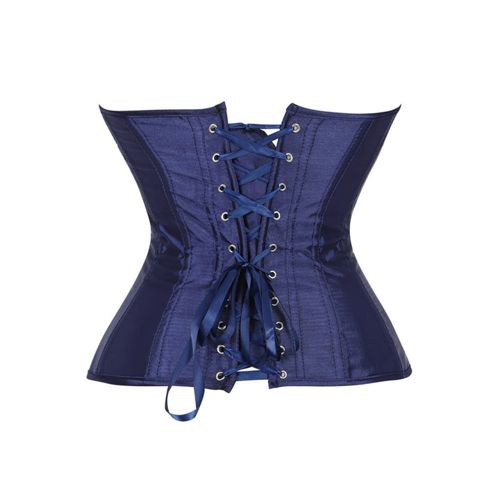 Purple Navy Gothic Hourglass Overbust Corset - Vedlit