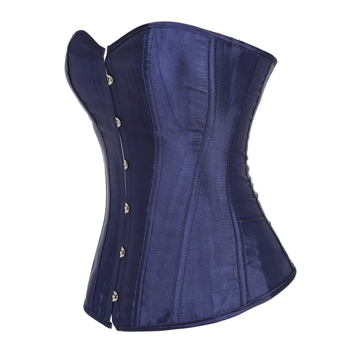 Purple Navy Gothic Hourglass Overbust Corset - Vedlit