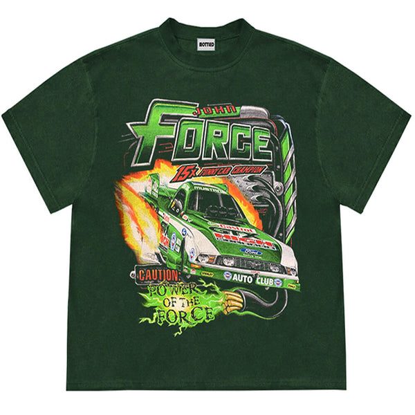 Racing Car Graphic T-Shirt - Vedlit