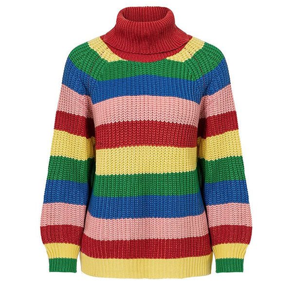 Roll Neck Rainbow Jumper - Vedlit
