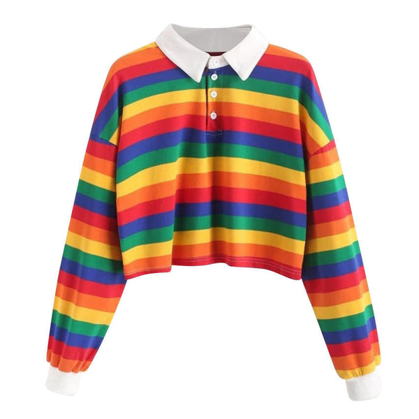 Rainbow Collared Top - Vedlit