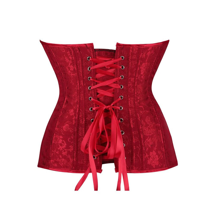 Red Victorian Gothic Hourglass Overbust Corset - Vedlit