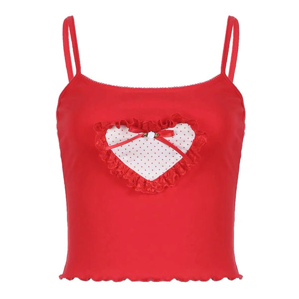 Crimson Heart Crop Top - Vedlit