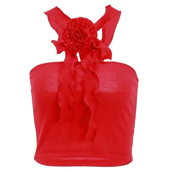 French Rose Ruffled Top - Vedlit