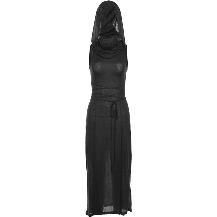 Sexy Gothic Witch Cut Out Back Slit Dress - Vedlit