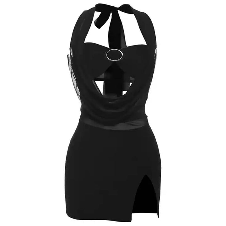 Midnight Backless Mini Dress - Vedlit