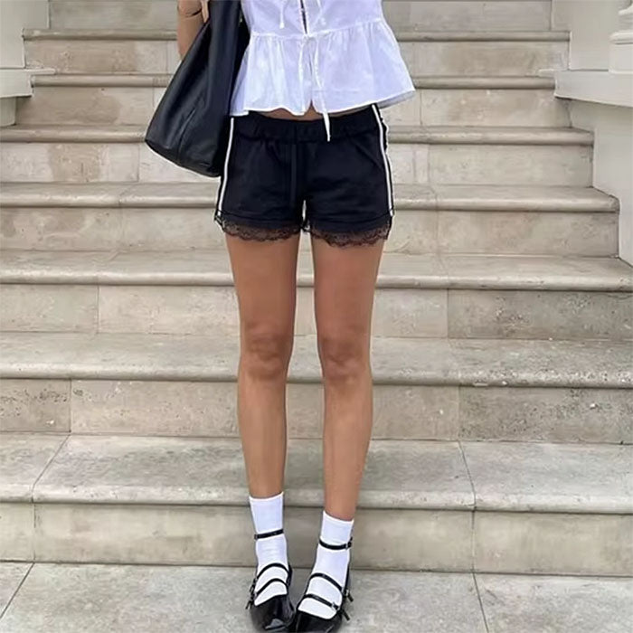 Blokette Side Stripe Lace Shorts - Vedlit