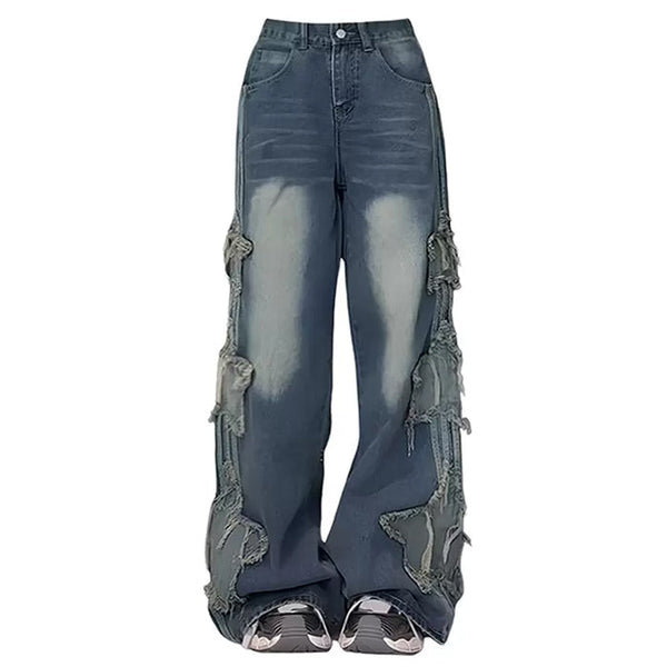 Side Stripe Star Jeans - Vedlit