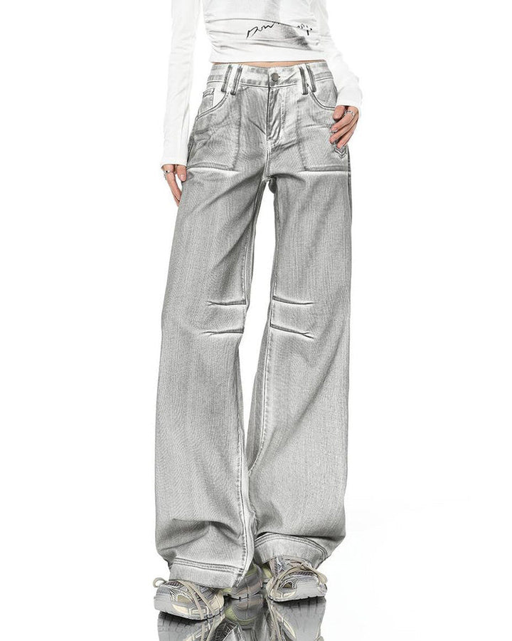 High Fashion Silver Jeans - Vedlit