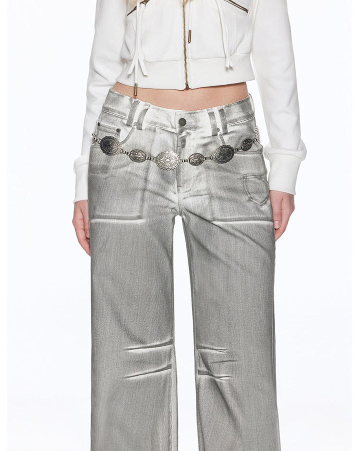 High Fashion Silver Jeans - Vedlit