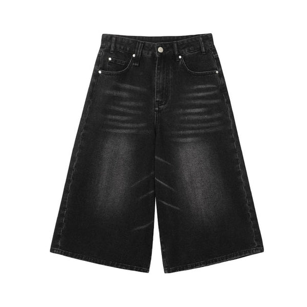 Skater Girl Denim Baggy Shorts - Vedlit