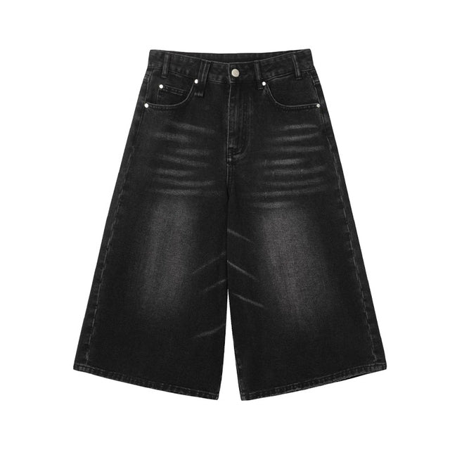 Skater Girl Denim Baggy Shorts - Vedlit