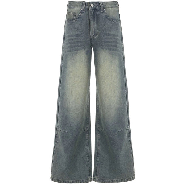 Skater Girl Washed Wide-Leg Jeans - Vedlit