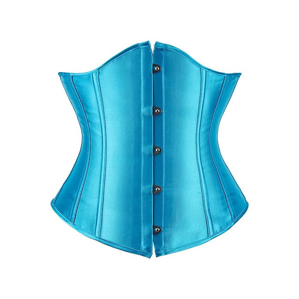 Sky Blue Gothic Underbust Corset - Vedlit