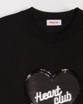 Sequin Heart Club T-Shirt - Vedlit
