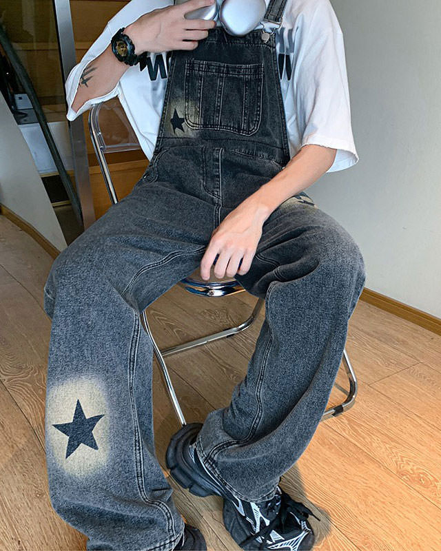 Star Girl Denim Overalls - Vedlit