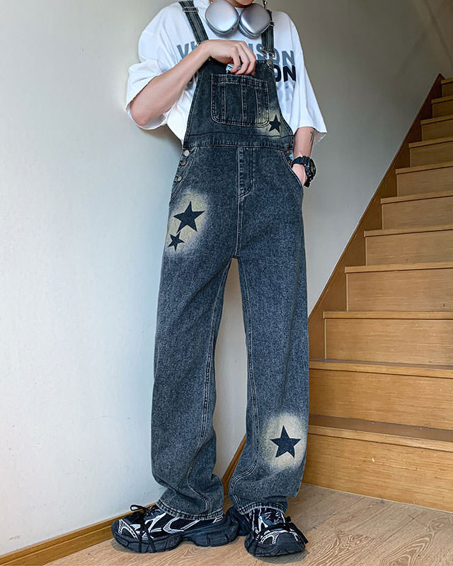 Star Girl Denim Overalls - Vedlit