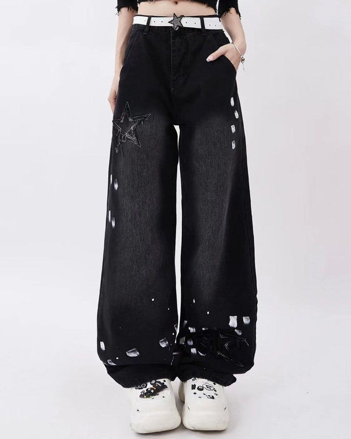 Downtown Girl Black Star Jeans - Vedlit
