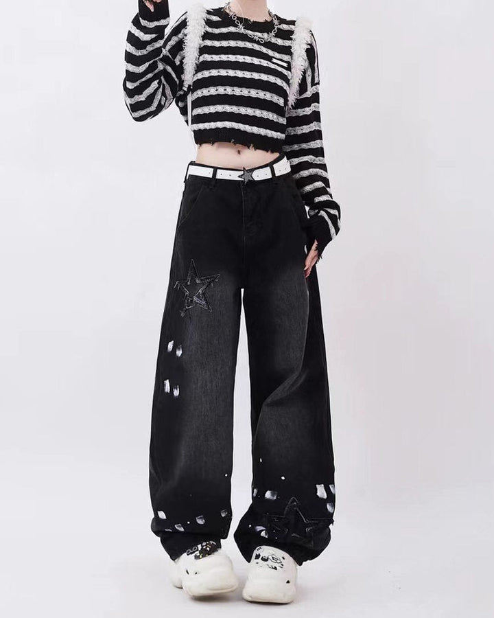 Downtown Girl Black Star Jeans - Vedlit