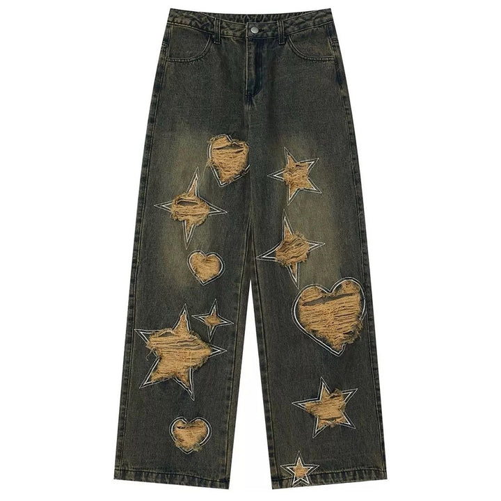 Star Distressed Jeans - Vedlit