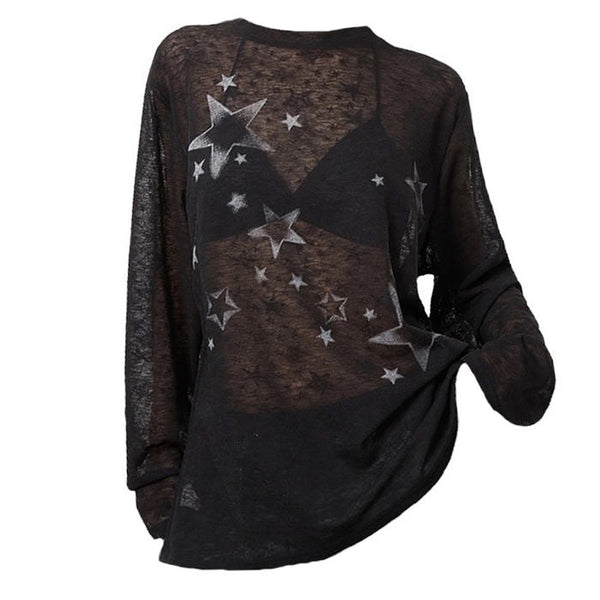 Star Girl Aesthetic Long Sleeve Top - Vedlit