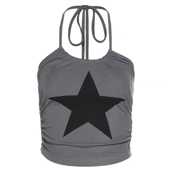 Star Girl Halter Crop Top - Vedlit