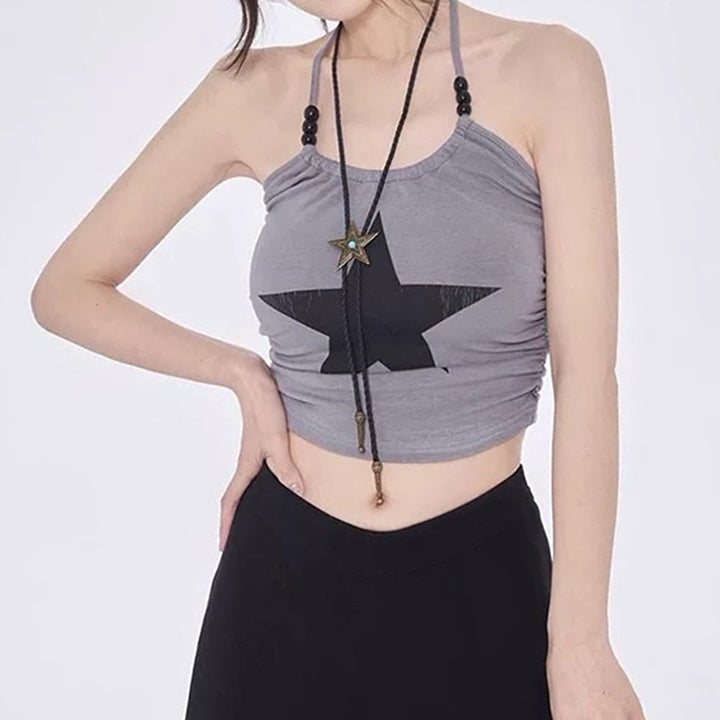 Star Girl Halter Crop Top - Vedlit