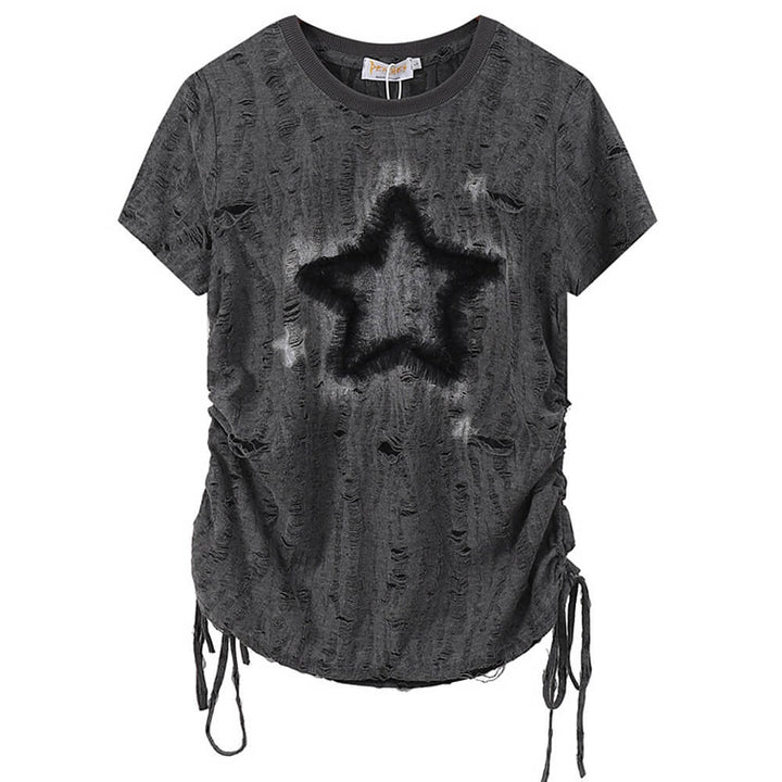 Star Print Relaxed Fit T-Shirt - Vedlit