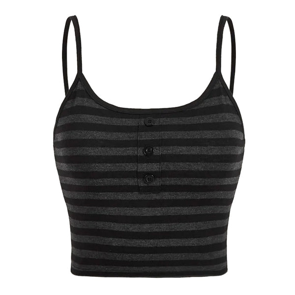 Grunge Sleaze Striped Tank Top - Vedlit