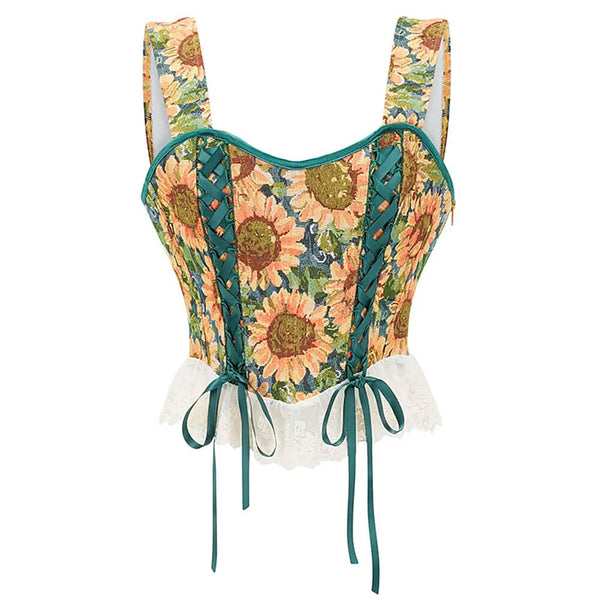 Sunflowers Corset Top - Vedlit