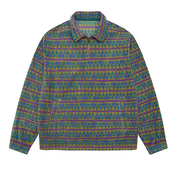 80's Grandma Zip-Up Fleece Sweatshirt - Vedlit