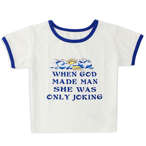 She Was Only Joking Crop Top - Vedlit