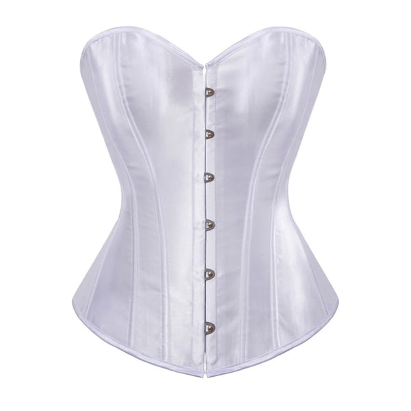 White Gothic Hourglass Overbust Corset - Vedlit