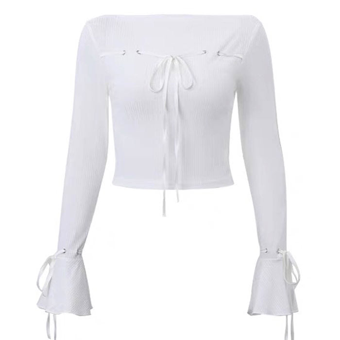 Front-Lace Coquette Top - Vedlit
