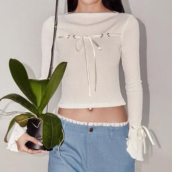 Front-Lace Coquette Top - Vedlit