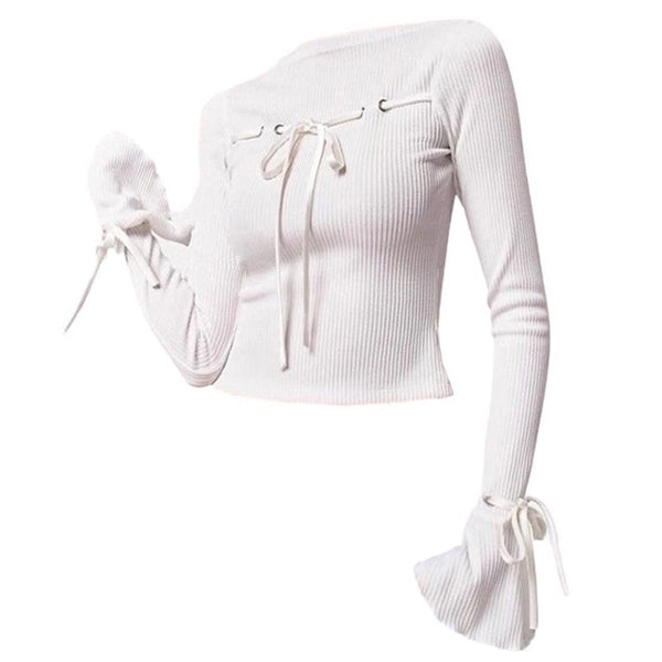 Front-Lace Coquette Top - Vedlit